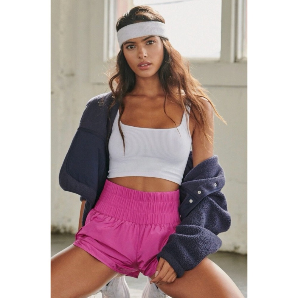 Free People FP Movement Way Home Pink High Waisted‎ Running Shorts Women's Sz S